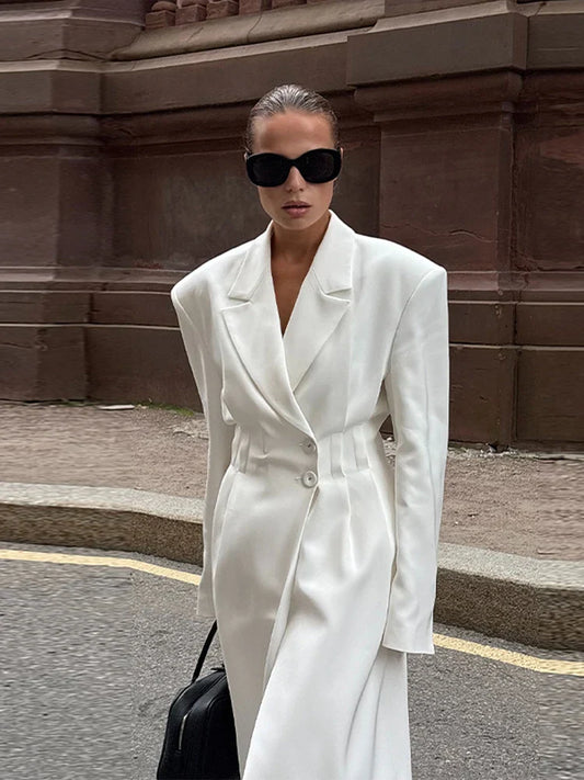 LONG FUR LAPEL COAT