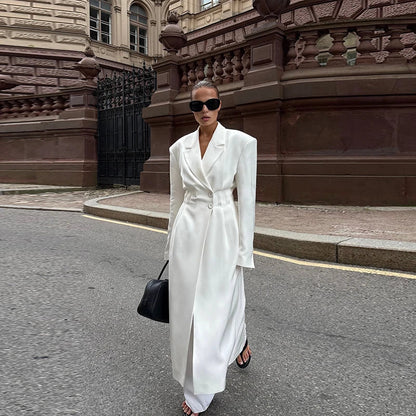 LONG FUR LAPEL COAT