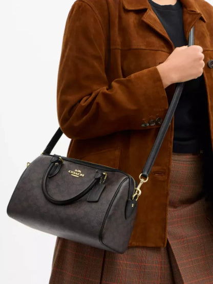ROWAN SATCHEL TAS IN SIGNATURE CANVAS