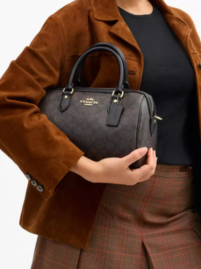 ROWAN SATCHEL TAS IN SIGNATURE CANVAS