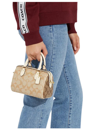 MINI ROWAN SATCHEL BAG IN SIGNATURE CANVAS