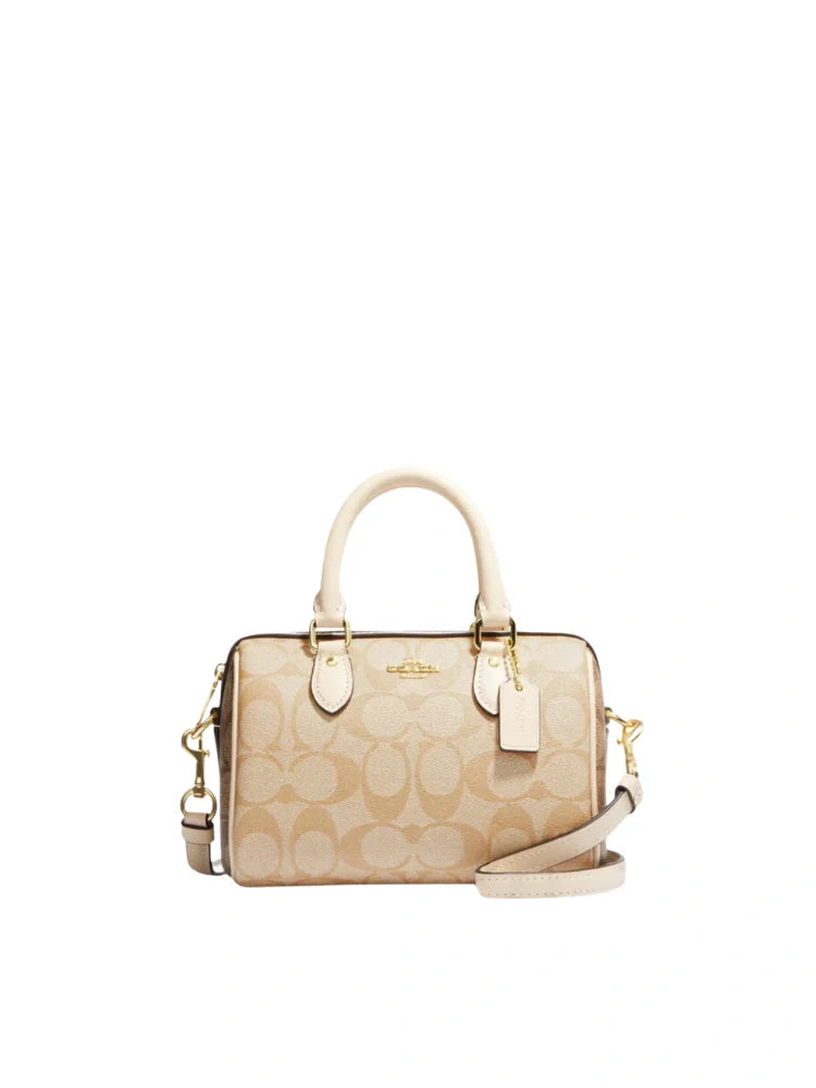 MINI ROWAN SATCHEL BAG IN SIGNATURE CANVAS