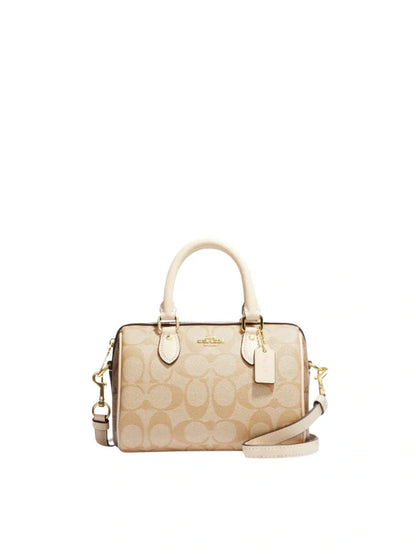 MINI ROWAN SATCHEL BAG IN SIGNATURE CANVAS