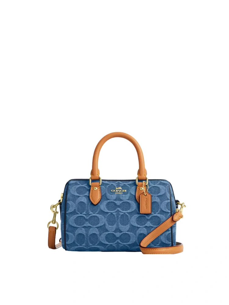MINI ROWAN SATCHEL BAG IN SIGNATURE CANVAS